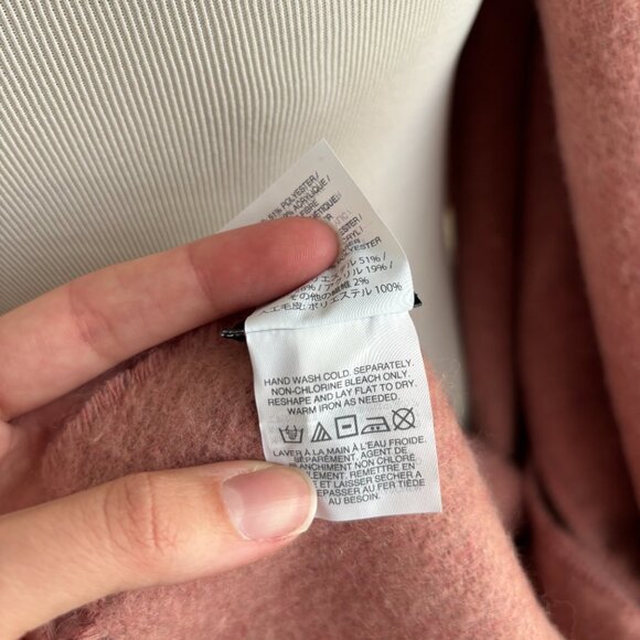 Madewell Cozy Wool Blend Faux-Fur Pocket Cape Scarf Wrap - Picture 14 of 16